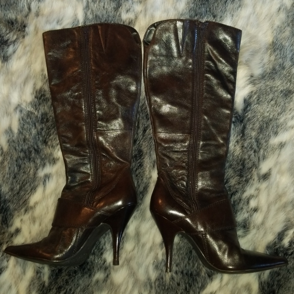 Knee High Brown Nine West Boots - Picture 4 of 5